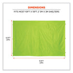 Shax 6098 Pop-Up Tent Sidewall, Single Skin, 10 ft x 10 ft, Polyester, Lime, Ships in 1-3 Business Days