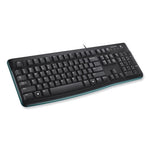 K120 Ergonomic Desktop Wired Keyboard, USB, Black