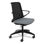 Cliq Office Chair, Supports Up to 300 lb, 17" to 22" Seat Height, Basalt Seat, Black Back, Black Base