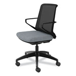 Cliq Office Chair, Supports Up to 300 lb, 17" to 22" Seat Height, Basalt Seat, Black Back, Black Base