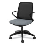 Cliq Office Chair, Supports Up to 300 lb, 17" to 22" Seat Height, Basalt Seat, Black Back, Black Base