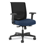 Convergence Mid-Back Task Chair, Supports Up to 275 lb, 16.5" to 21" Seat Height, Navy Seat, Black Back, Black Frame