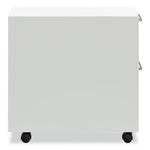 Fuse Mobile Slim Pedestal File, Left/Right, 2-Drawers: Box/File, Letter, Designer White, 10x23.25x21