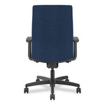 Ignition 2.0 Upholstered Mid-Back Task Chair, Supports 300 lb, 17" to 21.5" Seat Height, Navy Fabric Seat, Navy Fabric Back