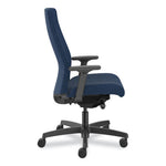 Ignition 2.0 Upholstered Mid-Back Task Chair, Supports 300 lb, 17" to 21.5" Seat Height, Navy Fabric Seat, Navy Fabric Back