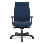 Ignition 2.0 Upholstered Mid-Back Task Chair, Supports 300 lb, 17" to 21.5" Seat Height, Navy Fabric Seat, Navy Fabric Back