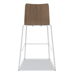 Ruck Laminate Task Stool, Supports up to 300 lb, 30" Seat Height, Pinnacle Seat/Base, Silver Frame