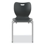 SmartLink Four-Leg Chair, Supports Up to 275 lb, 18" Seat Height, Lava Seat, Lava Back, Platinum Base