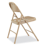 50 Series All-Steel Folding Chair, Supports Up to 500 lb, 16.75" Seat Height, Beige Seat, Beige Back, Beige Base, 4/Carton