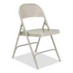 50 Series All-Steel Folding Chair, Supports Up to 500 lb, 16.75" Seat Height, Gray Seat, Gray Back, Gray Base, 4/Carton