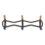 Family Coat Wall Rack, 3 Hook, 18.5w x 6.25d x 7.25h, Cream