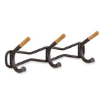 Family Coat Wall Rack, 3 Hook, 18.5w x 6.25d x 7.25h, Cream