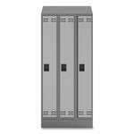 Triple Sloped Metal Locker Hood Addition, 36w x 18d x 6h, Gray