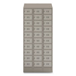 Triple Continuous Metal Locker Base Addition, 35w x 16d x 5.75h, Tan