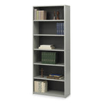 ValueMate Economy Bookcase, Six-Shelf, 31.75w x 13.5d x 80h, Gray, Ships in 1-3 Business Days