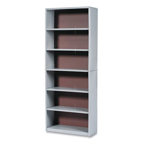 ValueMate Economy Bookcase, Six-Shelf, 31.75w x 13.5d x 80h, Gray, Ships in 1-3 Business Days