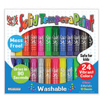 Kwik Stick Tempera Paint, 3.5", Assorted Colors, 24/Pack