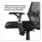 Alera Linhope Chair, Supports Up to 275 lb, Black Seat/Back, Black Base