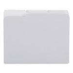 Top Tab File Folders, 1/3-Cut Tabs: Assorted, Letter Size, 0.75" Expansion, Gray, 100/Box