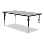 Height-Adjustable Activity Tables, Rectangular, 60w x 30d x 19h, Gray Granite, 4/Pallet