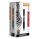 Sarasa Dry Gel X20 Gel Pen Value Pack, Retractable, Medium 0.7 mm, Black Ink, Clear/Black Barrel, 24/Box