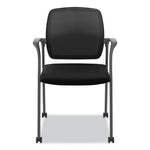 Nucleus Series Recharge Guest Chair, Supports Up to 300 lb, 17.62" Seat Height, Black Seat/Back, Black Base