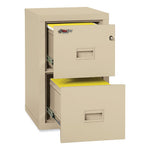 Compact Turtle Insulated Vertical File, 1-Hour Fire, 2 Legal/Letter File Drawers, Parchment, 17.75" x 22.13" x 27.75"