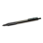 F-701 Ballpoint Pen, Retractable, Fine 0.7 mm, Black Ink, Stainless Steel/Black Barrel