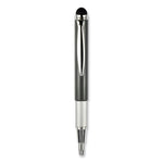 StylusPen Telescopic Ballpoint Pen/Stylus, Retractable, Medium 1 mm, Black Ink, Blue/Gray Barrel, 2/Pack