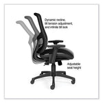 FlexFit Kroy Mesh Task Chair, Supports Up to 275 lbs, 18.9 to 22.76" Seat Height, Black Seat, Black Back, Black Base