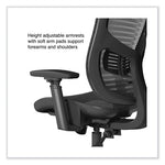 FlexFit Kroy Mesh Task Chair, Supports Up to 275 lbs, 18.9 to 22.76" Seat Height, Black Seat, Black Back, Black Base