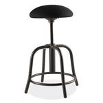 6800 Series Height Adjustable Fabric Seat Swivel Stool, Supports Up to 300 lb, 18" to 25" Seat Height, Black Seat/Base