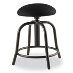 6800 Series Height Adjustable Fabric Seat Swivel Stool, Supports Up to 300 lb, 18" to 25" Seat Height, Black Seat/Base