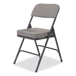 3200 Series Fabric Dual-Hinge Folding Chair, Supports Up to 300 lb, Charcoal Seat, Charocoal Back, Black Base, 2/Carton