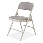 2200 Series Fabric Dual-Hinge Premium Folding Chair, Supports 500 lb, Greystone Seat, Greystone Back, Gray Base, 4/Carton