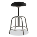 6800 Series Height Adjustable Fabric Seat Swivel Stool, Supports Up to 300 lb, 18" to 25" Seat Height, Black Seat/Gray Base