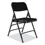 300 Series Deluxe All-Steel Triple Brace Folding Chair, Supports Up to 480 lb, 17.25" Seat Height, Black, 4/Carton