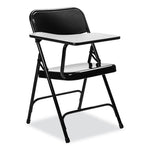 5200 Series Right-Side Tablet-Arm Folding Chair, Supports 480 lb, 17.25" Seat Height, Black, 2/Carton