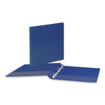 Slant D-Ring View Binder, 3 Rings, 1.5" Capacity, 11 x 8.5, Navy Blue