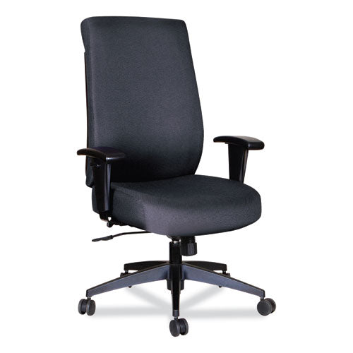 Alera Wrigley Series High Performance High-Back Synchro-Tilt Task Chair, Supports 275 lb, 17.24" to 20.55" Seat Height, Black