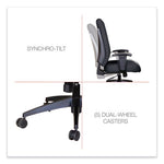 Alera Wrigley Series High Performance High-Back Synchro-Tilt Task Chair, Supports 275 lb, 17.24" to 20.55" Seat Height, Black