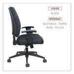 Alera Wrigley Series High Performance Mid-Back Synchro-Tilt Task Chair, Supports 275 lb, 17.91" to 21.88" Seat Height, Black