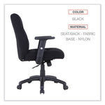 Alera Kesson Series Petite Office Chair, Supports Up to 300 lb, 17.71" to 21.65" Seat Height, Black