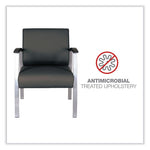 Alera metaLounge Series Mid-Back Guest Chair, 24.6" x 26.96" x 33.46", Black Seat, Black Back, Silver Base