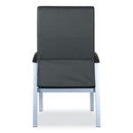 Alera metaLounge Series High-Back Guest Chair, 24.6" x 26.96" x 42.91", Black Seat, Black Back, Silver Base