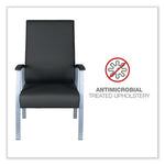 Alera metaLounge Series High-Back Guest Chair, 24.6" x 26.96" x 42.91", Black Seat, Black Back, Silver Base