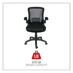 Alera EB-E Series Swivel/Tilt Mid-Back Mesh Chair, Supports Up to 275 lb, 18.11" to 22.04" Seat Height, Black