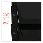 DocuPocket Stackable Three-Pocket Partition Wall File, 3 Sections, Letter Size, 13" x 4", Black