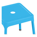 Steel Bar Stool, Backless, Supports Up to 275 lb, 29" Seat Height, BabyBlue Seat, BabyBlue Base
