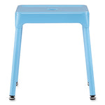 Steel Guest Stool, Backless, Supports Up to 275 lb, 15" to 15.5" Seat Height, Baby BlueSeat/Base, Ships in 1-3 Business Days